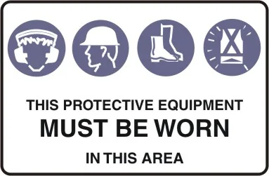 M 131 - B — MANDATORY - THIS PROTECTIVE EQUIPMENT MUST BE WORN IN THIS AREA